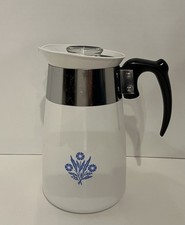 Corningware Corelle Blue Cornflower Stove Top Coffee Tea Pot 6 Cup Complete picture