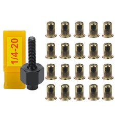 20pcs 1/4-20 Rivet Nuts with Hand Rivet Nut Tool Set, Manual Rivnut Tool, Han... picture