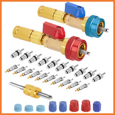 R134A Valve Core Quick Remover Installer Tool Set with Upgraded Valve Cores picture