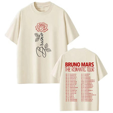 Bruno Mars The Romantic Tour Rose Natural Unisex T-shirt S -5XL Two-sided picture