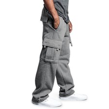G-Style USA Men's Jogger Heavy Weight Fleece Cargo Pocket Sweat Pants. picture