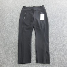 Athleta Pants Womens Small Black Stellar Crop High Rise Zip Pockets UPF Wrinkle picture