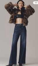 Pistola Lana High Rise Ultra Wide Leg Jeans Elevation Dark Wash Blue Size 30 picture