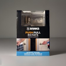 Brinks Push Pull Rotate Harper Privacy Door Lever Satin Nickel Interior picture