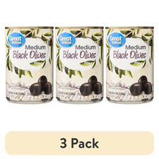 (3 pack) Great Value Medium Pitted Black Olives, 6 oz picture