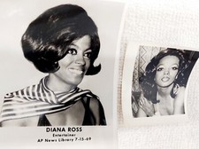RARE DIANA ROSS Vintage  Small Photos 3.5×5 AP Photo  & 2.5x2.5 Photo picture