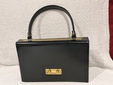 Michelangelo Florence Vintage Leather Handbag Made In Italy Black picture