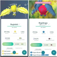 Pokémon - Shiny Regidrago, Shiny Regieleki - PTC - 80k stardust - Description picture