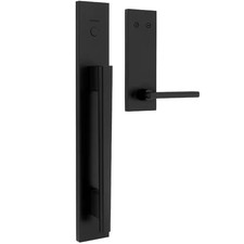 Caerus Matte Black Non Functioning Dummy Door Handleset with Microban Protection picture