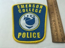 Emerson College Police Massachusetts collectable patch full size in picture