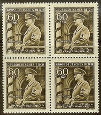 BS Stamp Germany Bohemia B&M Mi 136 Sc B25 Block 1944 WW2 Fascism Hitler Hitler picture