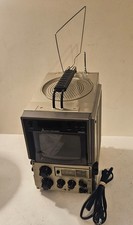 Vintage MGA/Mitsubishi Portable Clock AM/FM/TV Receiver BB-0581 70s/80's Works picture