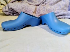 Calzuro Classic Clog Shoes Without Holes Light Blue Made in Italy size 6 US picture