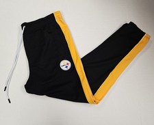 NFL Team Apparel Pittsburgh Steelers Track Pants 'Black Yellow' / Men's Medium picture