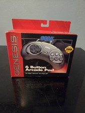 Vintage 1993 Sega Genesis 6 Button Arcade Pad Controller MK-1653 OEM w/ Box picture