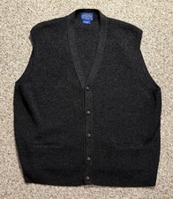 Vtg Pendleton Shetland Wool Button Down Vest. Size XXL. picture