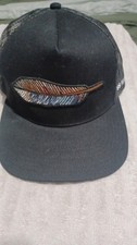 Southern  String Hat Company. Black Trucker Hat, Adjustable Snapback picture