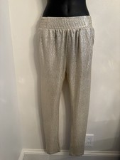 Knot Sisters Gold Size Small New With Tags Nordstrom’s Pockets Zip Ankles Back picture