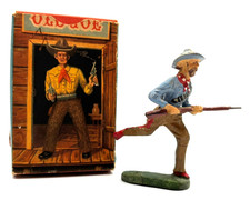 Elastolin Composition 70mm #6976 Western Cowboy runs with rifle - Germany NIB picture