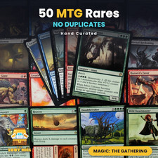 50 MTG Magic: The Gathering ALL RARES Collection Lot NO DUPLICATES RARES ONLY picture
