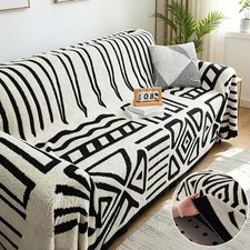 Bohemian style sofa cover, geometric anti-slip furniture protection sofa cover picture