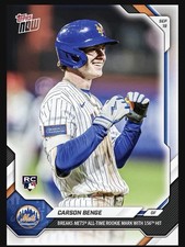 2026 TOPPS NOW 693 CARSON BENGE METS ROOKIE HIT RECORD RC *PRESALE* picture