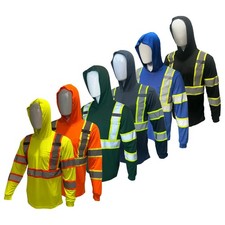 American Size High Visibility Long Sleeve Safety Hoodie Shirt Reflector picture