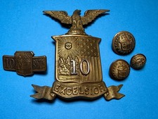 SPANAM, INDIAN WARS, M1881, HELMET PLATE, 10th REGIMENT, NY NATIONAL GUARD picture