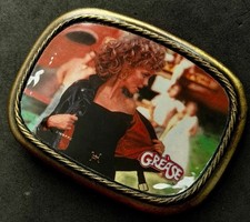 Vtg New 1978 GREASE Paramount Pictures Corp Men’s 3”x 2” Belt Buckle picture