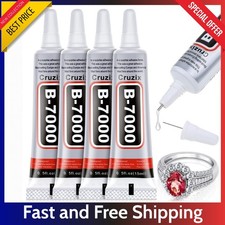 B-7000 Glue Clear 4 Pack – 15ml Jewelry Rhinestone Fabric Phone Repair Adhesive. picture
