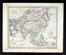 1817 John Russell Map Asia China Japan Korea Tibet India East Indies Arabia picture