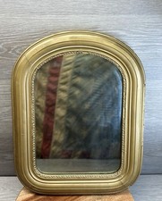 Antique French Louis Philippe Giltwood Wall Mirror 19th C Arched 18x14 Gold picture