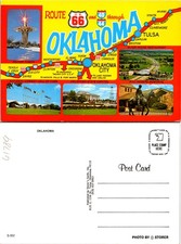 Oklahoma OK Route 66 Through 44 and 40 Postcard 61789 picture