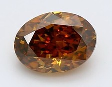 1.03 ct Fancy Deep Brown-Orange, VS2 Oval - GIA Cert Natural Fancy Color Diamond picture