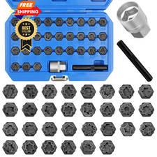 JEUCLEL 32PCS Wheel Locking Nut Key Kit - Normal, 301-330 Scoket Set  picture