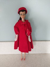 Vintage Barbie Brunette Swirl Ponytail with Complete Red Flare #939 Exc picture