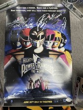 FULL Cast Signed Mighty Morphin Power Rangers The Movie 1995 Movie Poster 11x17 picture