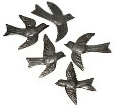 Metal Birds (Set of 5) Handmade, Fair Trade, Recycled Haitian Wall Décor  4