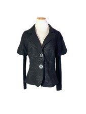 Picadilly Fashions Size S Layered Look Jacket Boiled Wool Black picture