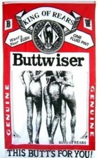 New vertical Buttwiser Beer Flag budweiser Sign 3x5 ft USA seller picture