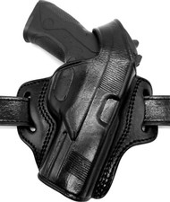 TAGUA Classic Right Hand Black Leather Thumb Break Belt Holster - CHOOSE GUN picture