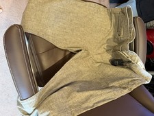New BONOBOS Men's Coastal Linen 5 Pocket Green Gray Pants Size 40x30 Athletic picture
