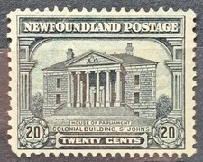 Newfoundland 1928-29 DeLaRue Set  20c  Grey Black   Perf 14  Mint NG  sg176a picture