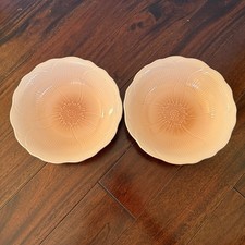 Vintage Mikasa Spring Amaryllis FT200 Peach Flower Bowls Japan Set of 2 8