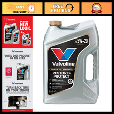 Full Synthetic 5W-20 Motor Oil, 5 Quart - Restore & Protect Engine Oil, High Per picture