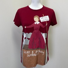 Piccolina Susan B Anthony Red Short Sleeve Shirt Size M Trailblazer Series picture