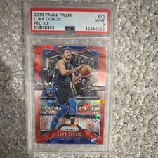 Panini 2019-20 Prizm Luka Dončić Mavericks #75 Red Ice Prizm PSA 9 picture