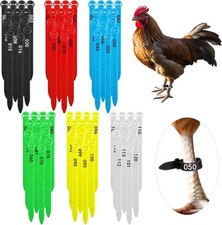 120 Pcs Adjustable Numbered Chicken Leg Bands Colorful Poultry Rings 10-30mm picture