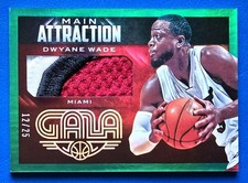 12/25 ~ DWYANE WADE 2014-15 Panini Gala GREEN Main Attraction Game-Worn Patch SP picture