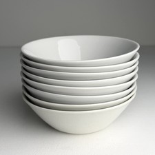 Set of 8 Vintage Arabia Finland White 